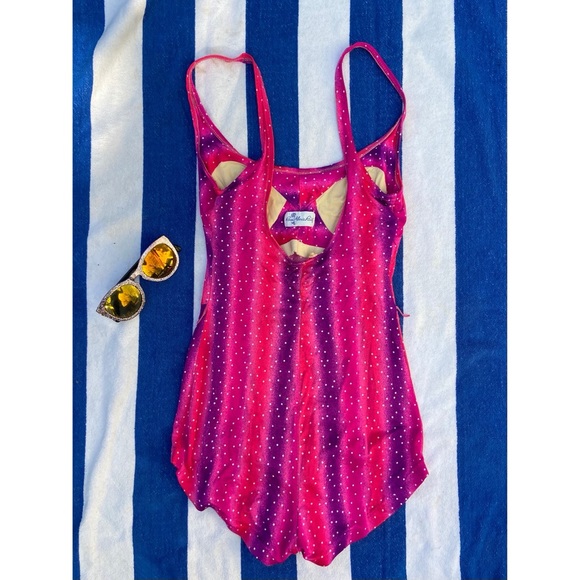 Polka Dot Pinup Retro Vintage Swimsuit 12 M L - Picture 3 of 8